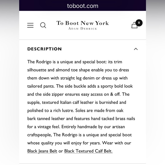 To Boot New York Rodrigo Black Calf Leather Boots Men’s 11.5 - Picture 10 of 10